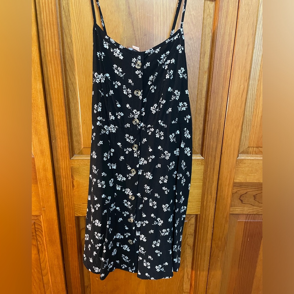 Black floral dress